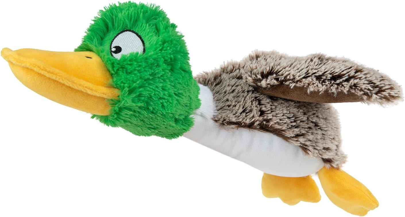 Best Pet Supplies Interactive Squeaky Dog Chew Toy, Ideal Dog Toys for Chewers, Small, Medium & Large Dogs, and Fetch Lovers - Crinkle Duck (Light Pink), Large