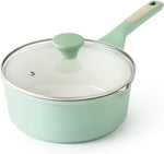 Small Nonstick Saucepan with Lid, Swiss Granite Coating, Stay-cool Handle, Multipurpose Handy Sauce Pot
