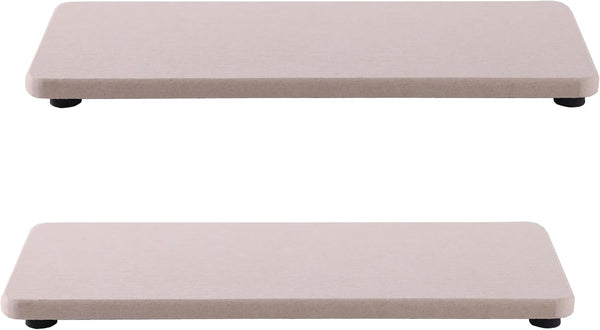 White Diatomite Trays for Kitchen and Bathroom, 3.15" W x 8.7" L, 2 PCS