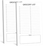 Grocery List Magnet Pad for Fridge, 2 Pack Magnetic Notepads for Refrigerator, Magnetic Grocery List Pad for Fridge, Full Magnet Back Shopping Lists, 60 Sheets Per Note Pads