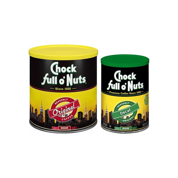 Chock Full o' Nuts New York Roast Ground Coffee - Premium Beans in Recyclable Steel Can