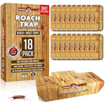 Roach Traps Indoor Sticky (18 Pack) - Glue Traps for Roaches Bug Traps with Roach Bait Traps - Long Lasting Non-Toxic Children and Pet Friendly - Trap a Pest
