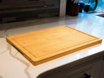 Large 18 inch bamboo cutting board for kitchen use
