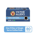 Victor Allen's Decaf Donut Shop Blend, 80 Count, Single Serve Coffee Pods for Keurig K-Cup Brewers