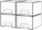 Clear Stackable Storage Drawers for Organizing and Storage