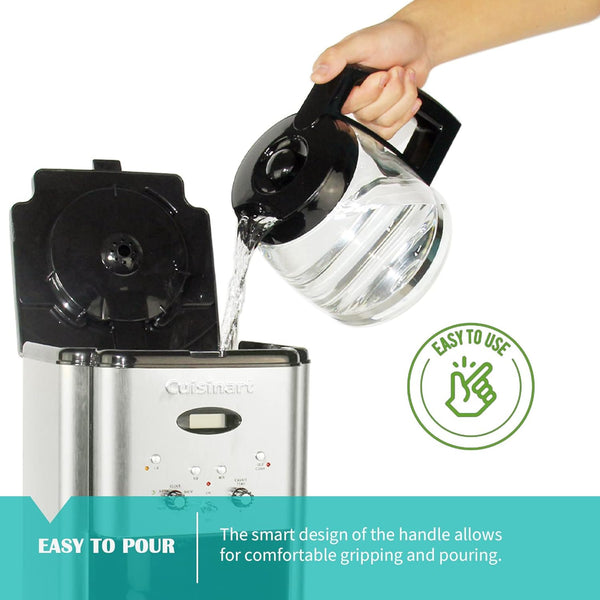 12-Cup Replacement Glass Coffee Carafe for Cuisinart Coffee Makers
