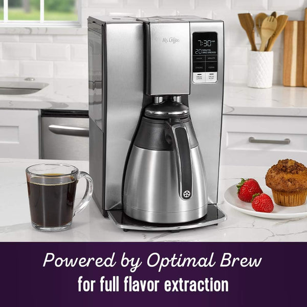 Mr. Coffee 10-Cup Programmable Coffee Maker with Thermal Carafe and Brew Strength Selection