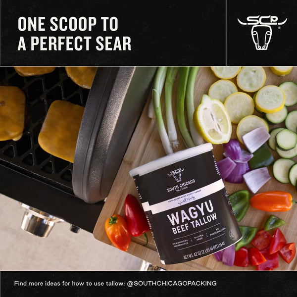 South Chicago Packing 100% Pure 42 oz Wagyu Beef Tallow for Paleo & Keto Cooking