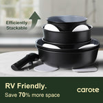 19-piece ceramic cookware set with non-stick coating and induction compatibility