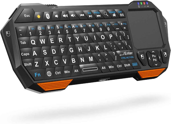 Fosmon mini wireless QWERTY keypad with touchpad, Bluetooth 3.0, compatible with Apple TV and PS4