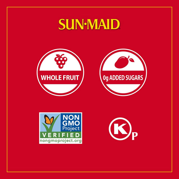 Sun-Maid vanilla yogurt coated raisins (6 pack) 1 oz snack-size boxes for lunch and back to school