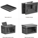 Storage bins with lids for home and office organization