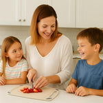 2-Piece Reversible Cutting Board Set Made with Natural Wheat Straw Fiber