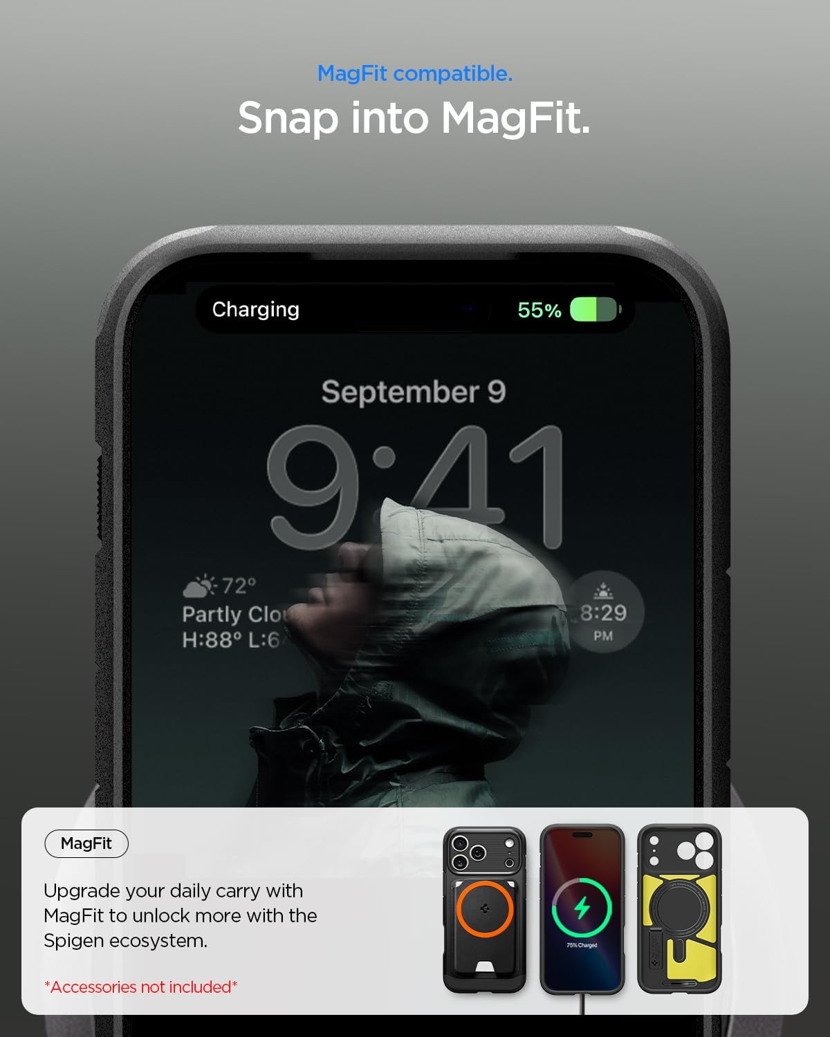 Spigen for iPhone 17 Pro Max Case, Tough Armor T MagFit [Camera Control Button] [Compatible with Magsafe] - Black