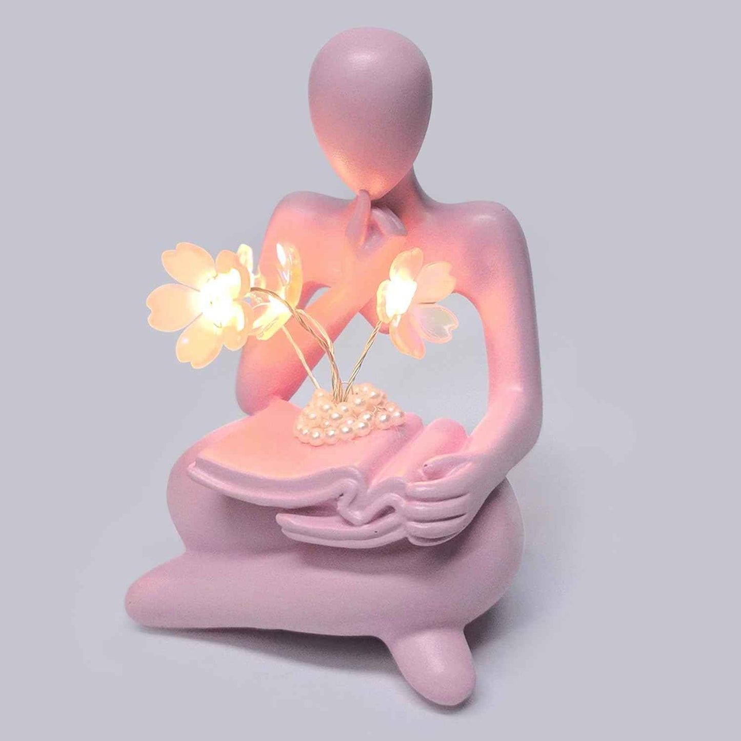 LIYAOLI Tulip Night Light Aesthetic Sculptures Lamp Home Decor Book Shelf Decor Aesthetic,Tulip Lamp Office Decor for Women Desk Cute Night Light