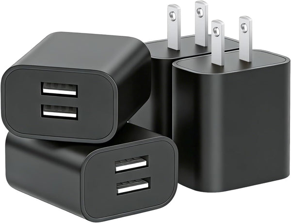 Dual Port USB Wall Charger for iPhone, Samsung, and Android Phones