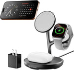 Magnetic Charger for iPhone 17 16 15-12 Series, Mag-Safe Phone Charger for iPhone and AirPods Charging Stand