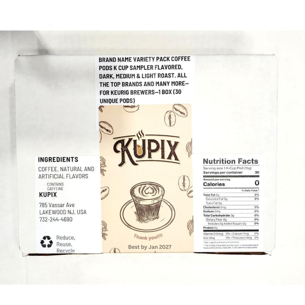 Brand Name Variety Pack Coffee Pods K Cup Sampler for Keurig Brewers