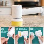 vimalife electric spin scrubber cordless ipx6 waterproof 5 replaceable heads for bathroom tile car wash kitchen cleaning