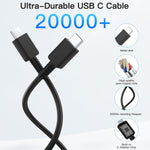 2-Pack 3FT Phone USB C Cables with Type C Charger Fast Charging Blocks Compatible with Samsung and iPhone Devices