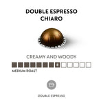 Nespresso Capsules Vertuo Double Espresso Chiaro Medium Roast Coffee Pods 30-Count
