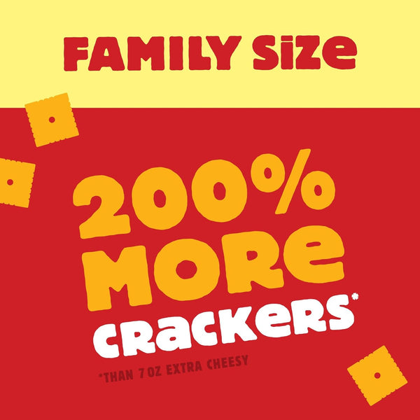 Cheez-It Cheese Crackers, Baked Snack Crackers, Family Size, 21oz Box