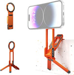 ULANZI MA38 Magnetic Phone Tripod for iPhone 17/16/15-52N Strong Magnet Foldable Hook for Magsafe Phone Tripod, Portable Mini Phone Stand for Desk w Arca Uka Mount & Back Magnetic for Vlog/Travel