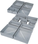 Beige Non-Woven Fabric Drawer Organizer Set of 12