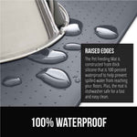 gorilla grip 18.5x11.5 gray 100% waterproof silicone pet feeding mat for dogs and cats