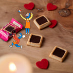 Michel et Augustin gourmet dark chocolate cookie squares, individually wrapped, 30-pack, French shortbread cookies with sea salt