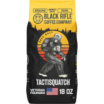 Black Rifle Coffee Company Tactisquatch 18oz Ground Coffee Dark Roast, American Made, Veteran Founded Blend