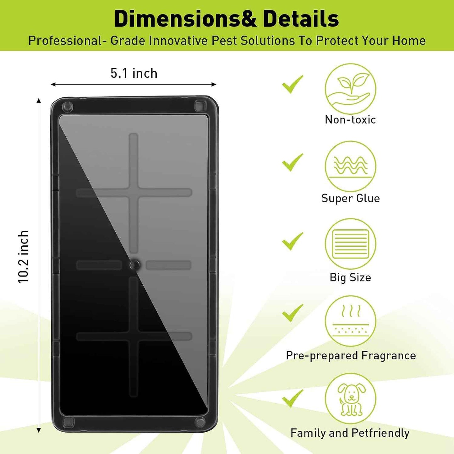 Glue Mouse Traps Indoor for Home, Rat Trap-12 Pack, Large Heavy Duty Glue Traps for Safe Home Pest Control. Pre-Scented, Non-Toxic Sticky Boards for Mice, Rats & More. Easy To Use