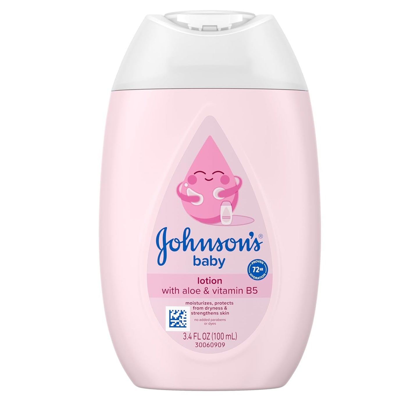 Johnson's Baby Lotion with Coconut Oil, Aloe Vera & Vitamin B5, 72 HR Hydration, Skin Moisturizer, Hypoallergenic, Safe for Newborn, Protects From Dryness &; Strengthens Skin, 27.1 fl. oz