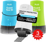 Guard Your ID Advanced 2.0 Roller 3-Pack for Identity Theft Protection, Turquoise, Green, White Stamp Set
