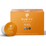 Purity Coffee FLOW Original Medium Roast K Pod Capsules 12ct Box Specialty-Grade USDA Organic Arabica Blend