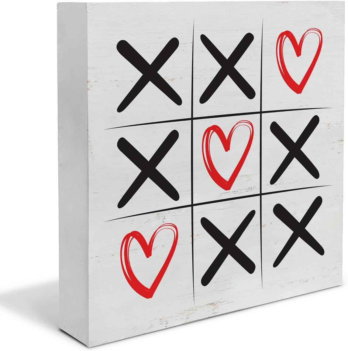 Christian Valentines Decor, Rustic John 3:16 Bible Verse Scriptures Wooden Sign Home Tabletop Shelf Desk Decoration Valentines Day Decor