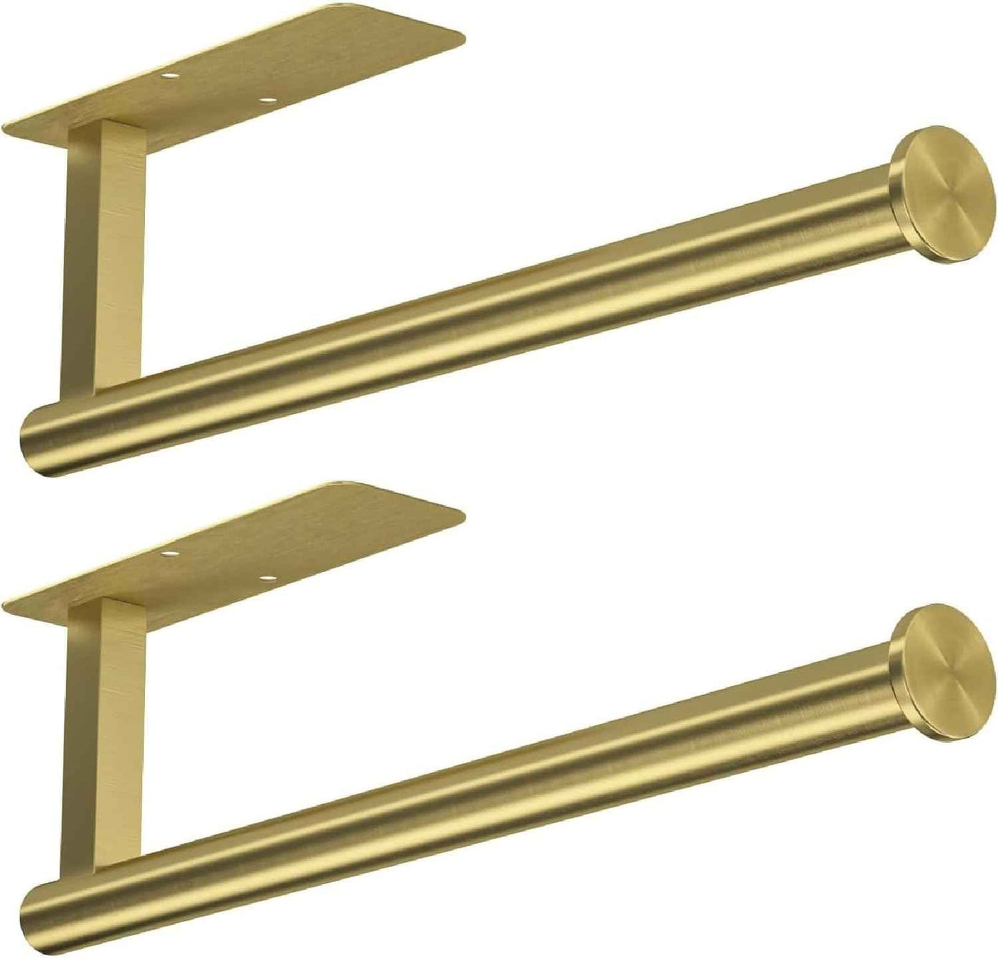 ASTOFLI Paper Towel Holder Under Cabinet No Drilling, Self Adhesive Paper Towel Holder Wall Mount for Kitchen Rack, Under Counter Napin Holder No Drill, RV, 304 Stainless Steel 12 Inch Matte Black