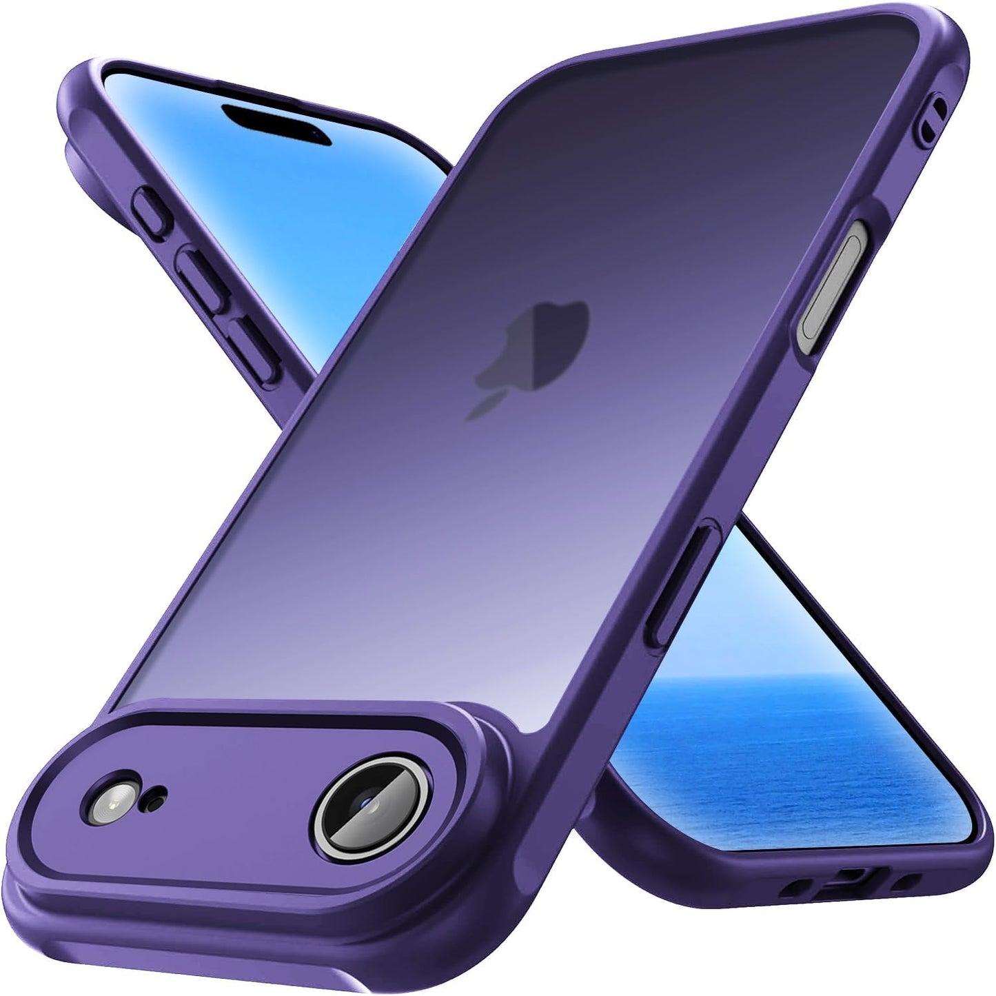 for iPhone Air Case, Thin Anti-Scratch PC Matte Translucent Back & Flexible TPU Shockproof Protection Phone Cover case for Apple iphoneAir 6.5" (Black)