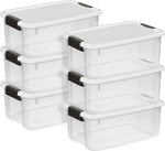 Sterilite 6-Pack Ultra Latching Box Storage Containers for Home and Office