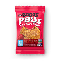 Bobo's Strawberry PB&J Oat Snacks, Gluten-Free, Non-GMO, Plant-Based, Whole Grain Oats