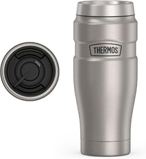 Thermos Stainless King Vacuum-Insulated Travel Tumbler, 16 Ounce, Matte Steel
