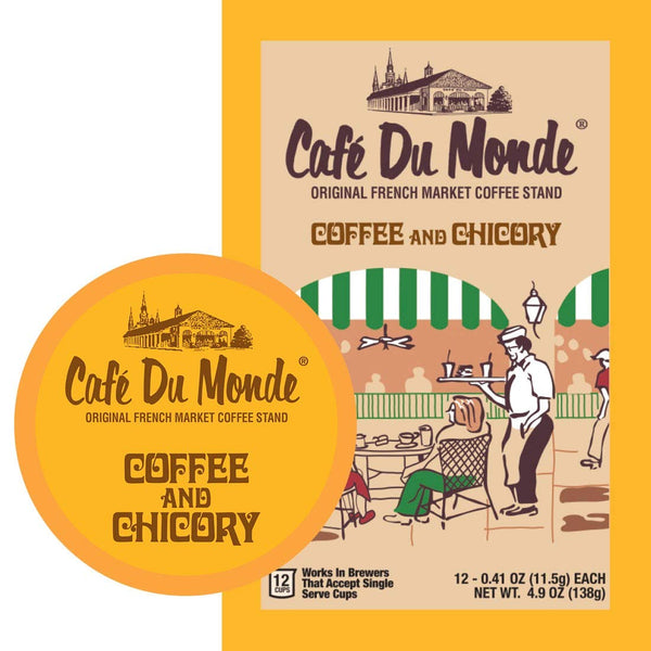 Cafe Du Monde Coffee and Chicory Single-Serve Cup Pods for Keurig Brewers, 12 Count