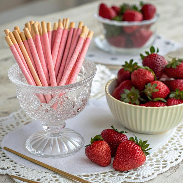 Glico Pocky Strawberry Cream Covered Biscuit Sticks 9 Individual Bags 3.81 oz