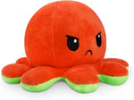 TeeTurtle Reversible Octopus Plushie - 4-Inch Pink + Aqua Two-Sided Flip Plush Toy with Embroidered Details - Cute Mini Collectible Plush for Kids, Teens, and Adults