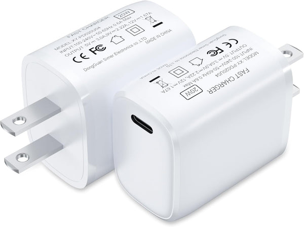 USB-C Wall Charger, 20W Power Adapter Replacement for Phones and Tablets