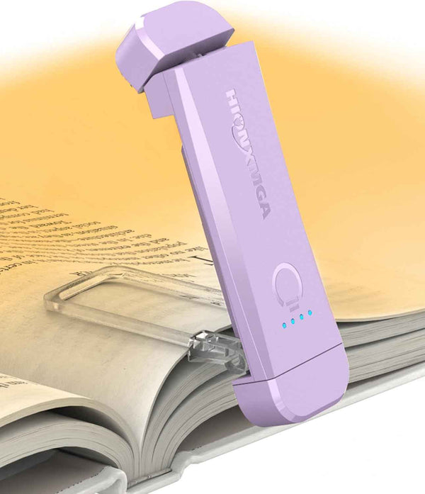 Book Reading Light,Silent Touch Lamp for in Bed,Rechargeable Clip on Booklight with 3 Amber Colors & Precise Dimming Night Reading,Best Gift Lovers,Kids,Pink,(SD-10)