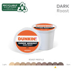 Dunkin' Single-Serve Coffee K-Cup Dark Roast Carton of 4 Boxes of 22