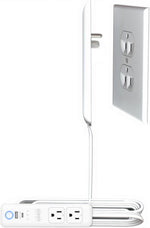 Sleek Socket original flat ultra-thin outlet concealer with extension cord kit, 3ft, multi-outlet power strip for home improvement