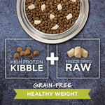 instinct raw boost healthy weight natural dry cat food with freeze dried pieces 10 lb bag