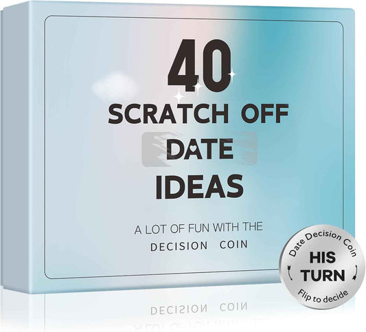 Valentines Day Gifts for Him Her Boyfriend Girlfriend, 40 Scratch Off Date Ideas Bridal Shower Gifts, Stocking Stuffers Anniversary Engagement Wedding Present for Men Women Husband Wife Couple Games